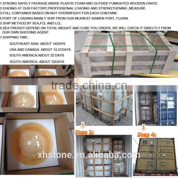 irregular shape granite stone basin with high polished