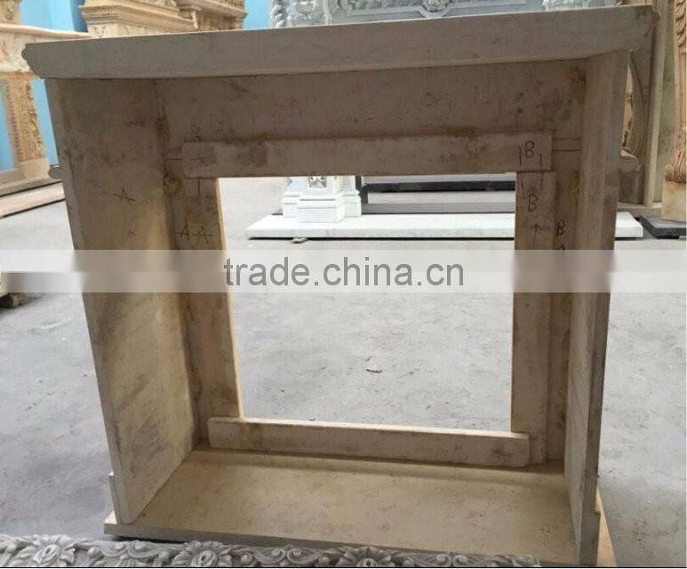 Natural marble decorative stone fireplace mantel