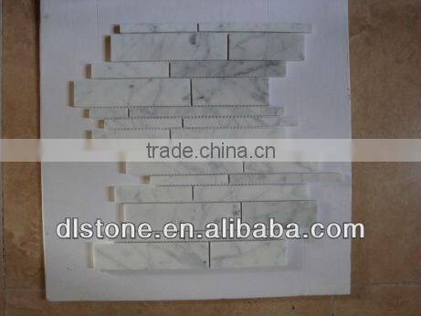 Bianco Carrara White Marble Mosaic Tile Irregular Brick competitive price