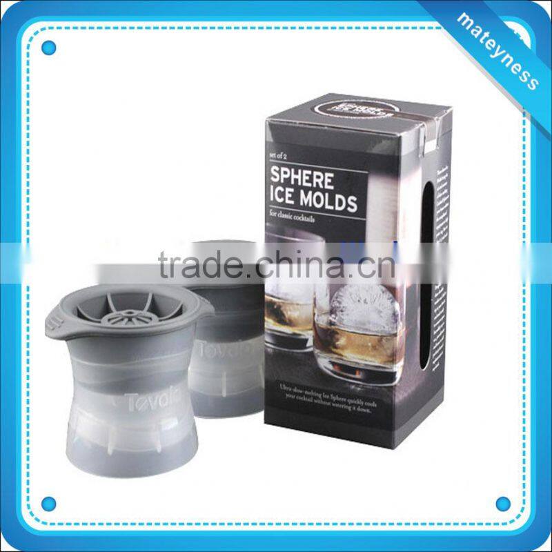 Set of 2 Round Shapes Silicone Sphere Ice Molds