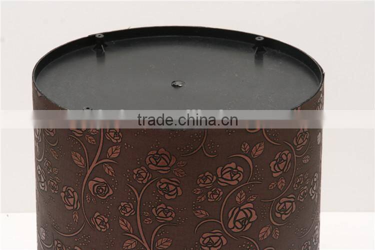 Plastic Leather Medium Semi Round Trash Can Wastebin 9L