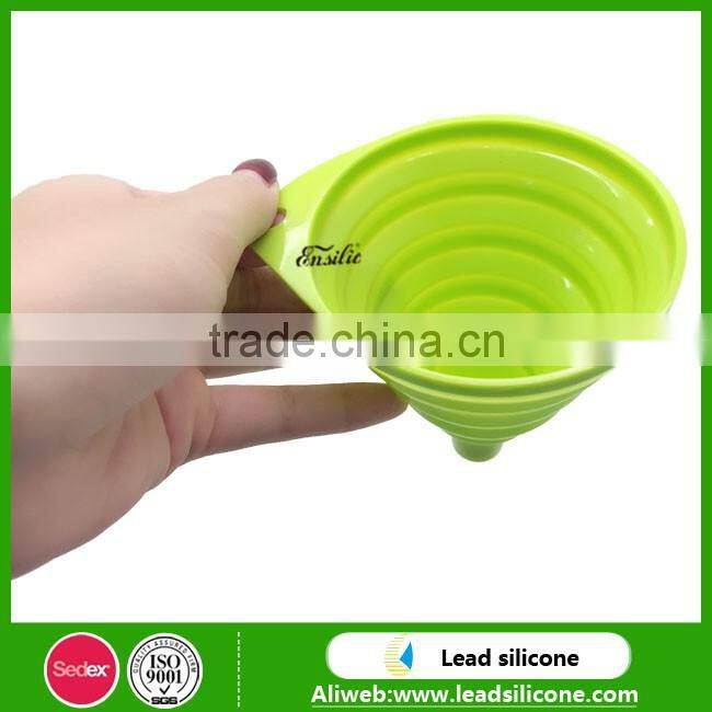 Wholesale Kitchenware Foldable Silicone Funnel,Collapsible Silicone Funnel