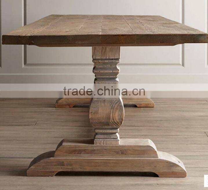 2016 Hot saele American retro modern fashion rectangular wooden dining table and chairs