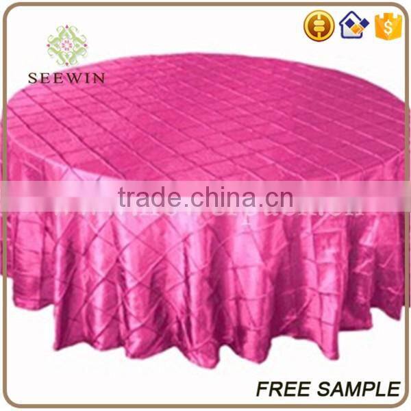 luxury polyester taffeta table cloths for round tables