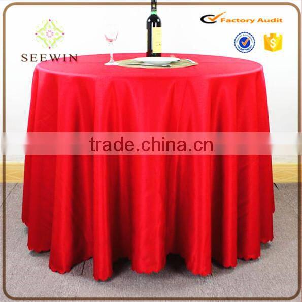 cheap elegant polyester fabric washable round fitted size vinyl tablecloth