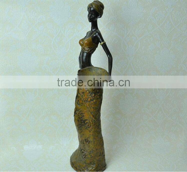 Black African girl resin sculpture series,interior decorations sculpture