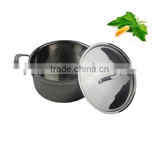 Stainless steel casserole cookware pot with glass lid
