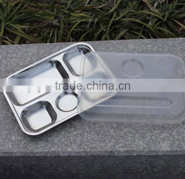 stainless steel fast food dinner plate