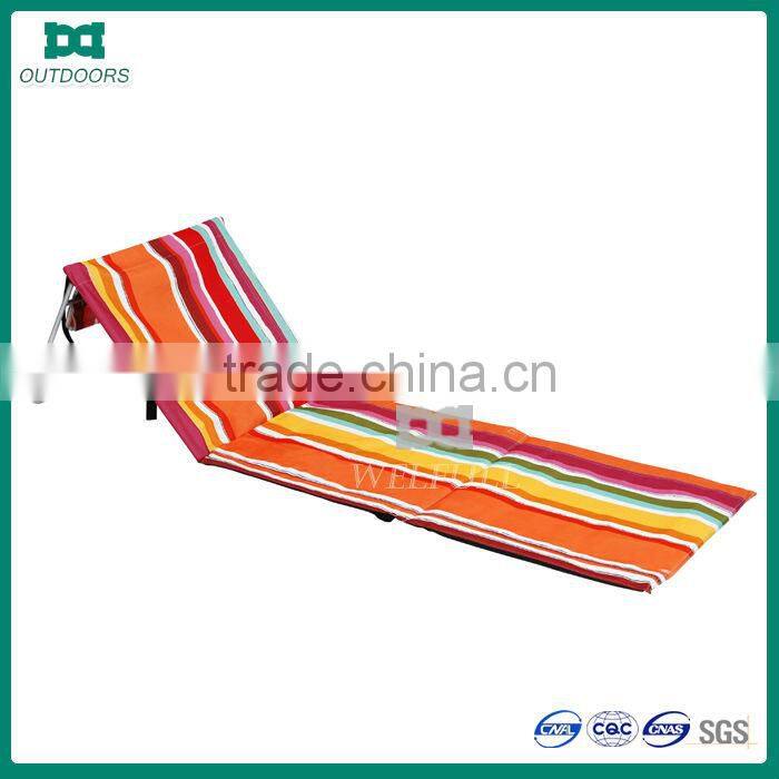 Portable folding beach mat with backrest