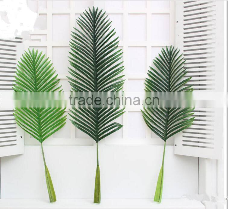 mini green plastic artificial palm leaves