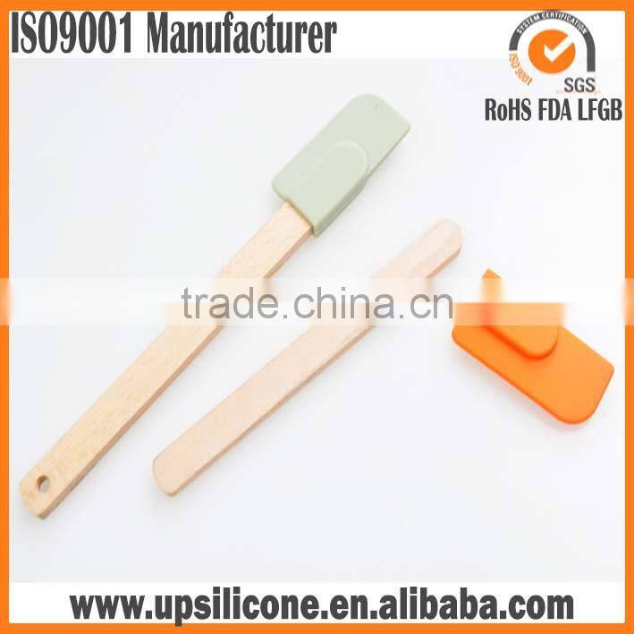 silicone spatula head with wooden/plastic/stainless steel handle
