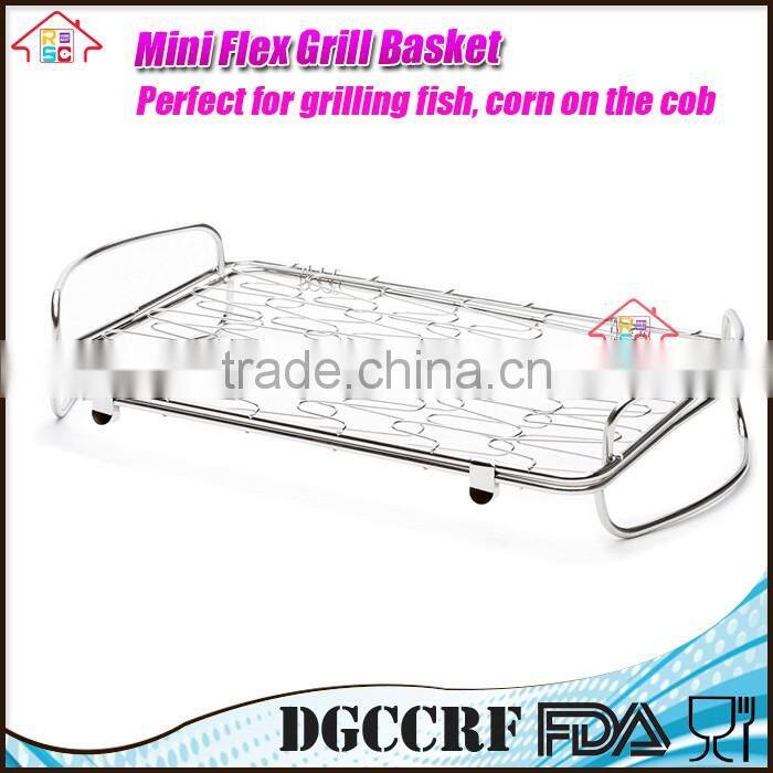 Grill Basket BBQ Accessory for Fish Meat Vegetable