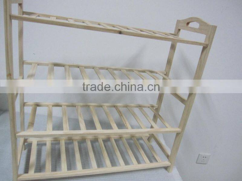 wooden shoe rack