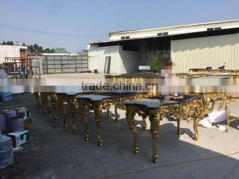 elegant antique gold console table for living room