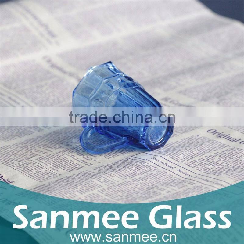 Hot Sale Glass Cup Quality Color Glass Cup Mini Wine Glass Cup With Handle