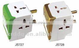universal travel adapter male and female industrial plug socket 2 round electric pin plug convert to 2 flat