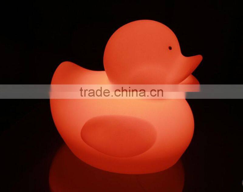 yollow color led lighting decoration duck for kids playing