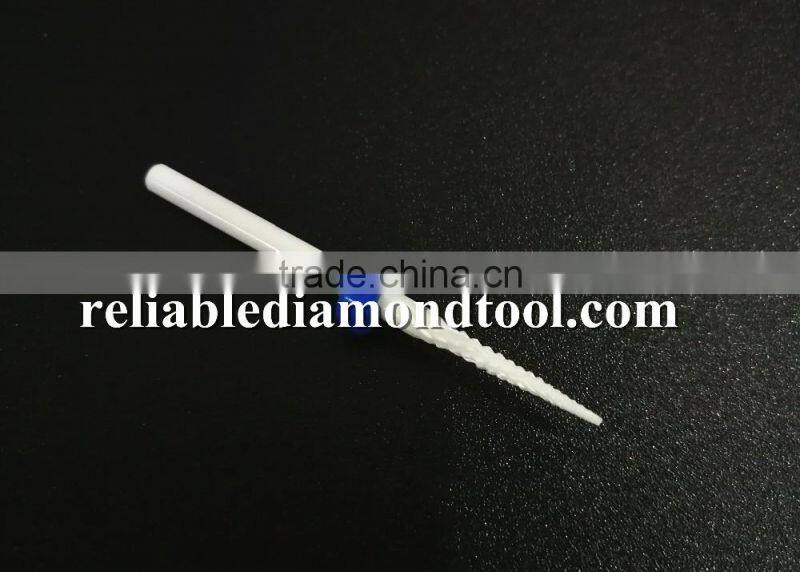 Medium Type Small Cone Head Diameter 2.0MM Polishing Drill Nail Ceramic Drill Bit