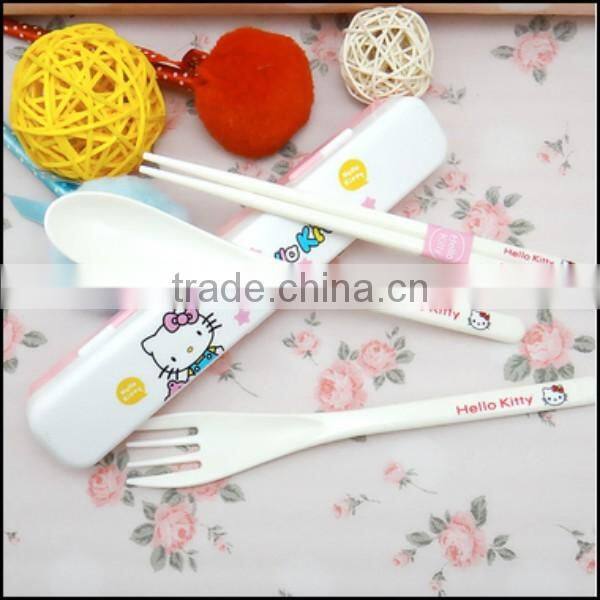 2015 wholesale cartoon FOOD GRADE plastic fork spoons,FOOD GRADE palstic fork spoons outside convenient