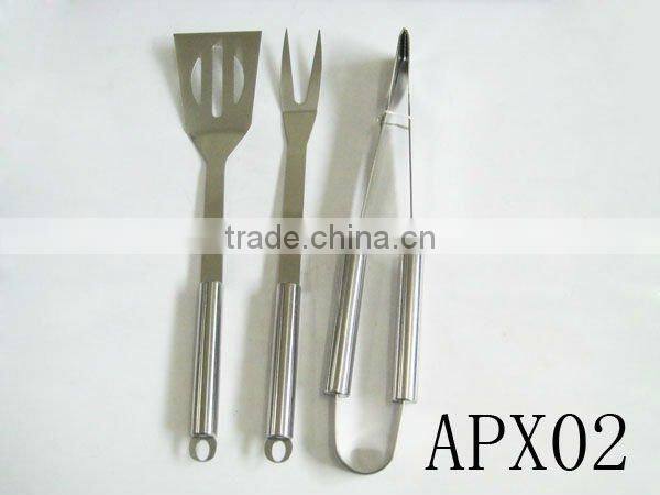 Stainless steel wooden handle BBQ tool sets