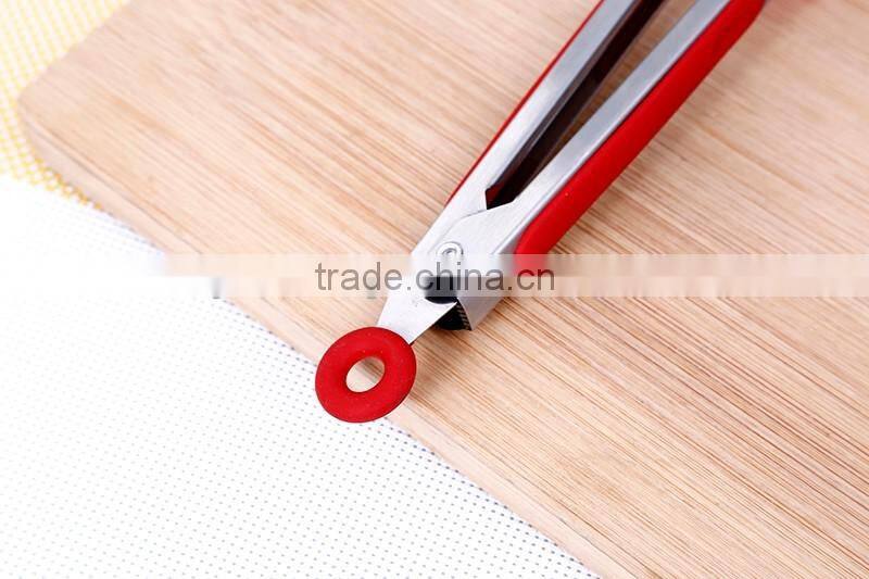 Restaurant Nylon Food Bread Tongs Stainless Steel