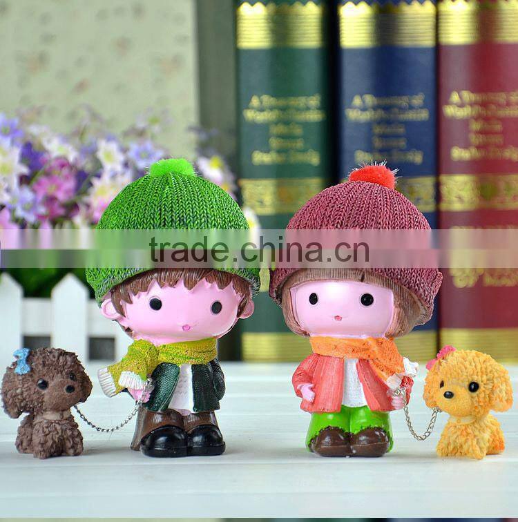 Mini CUTE fashional Resin decoration ,Couples doll furnishing articles,Lovely car interior car decoration