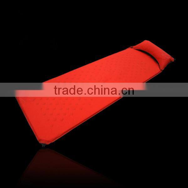 single person polyster high density memory self inflatable camping mattress