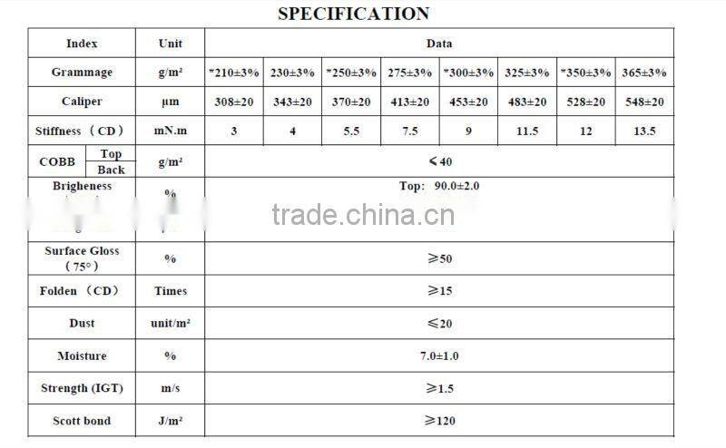 6oz custome print pe coated paper