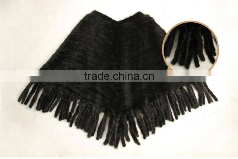 High Quality Knitted Mink Shawl