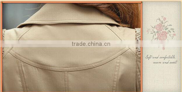 The fashion double-breasted women long coat