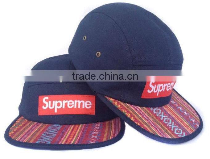 Retail adjustable strap woven tag aztecs 5 panel hat