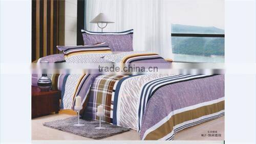 disperse printing hotel diamond velvet bedding set