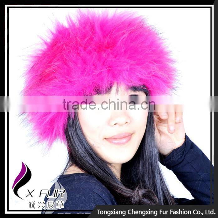 CX-E-14 High Quality Wholesale Ladies Neck Scarf Real Fur Stretch Hair Headband
