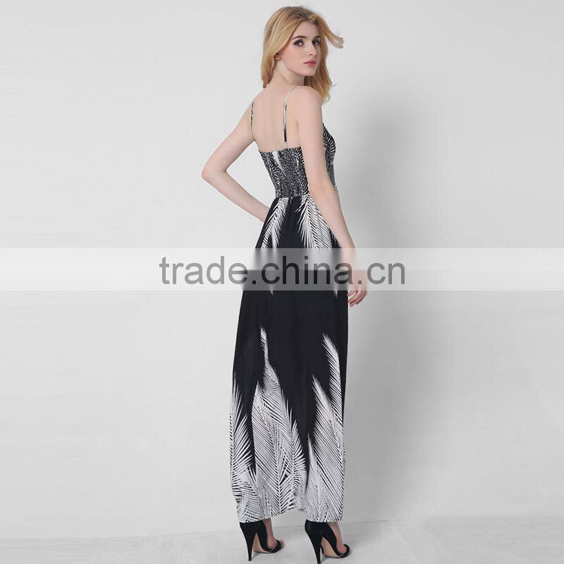 Maxnegio fashion chiffon maxi backless beach wear dress