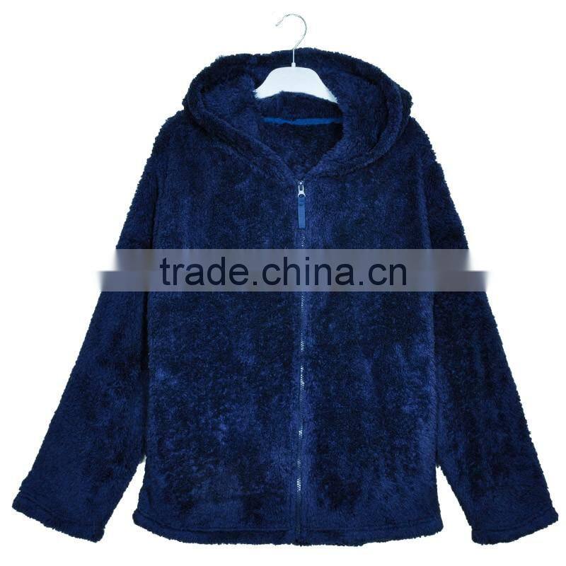 Women Girls Plus Size Snuggle Fleece Blouse Zip Fluffy Warm Hooded Sweatshirt Hoodie Ladies Loose Sweatshirt Jacket With Hood
