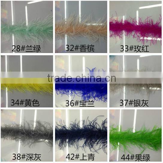 Wholesale top quality manufacturers multicolor decotation ostrich and turkey wool top