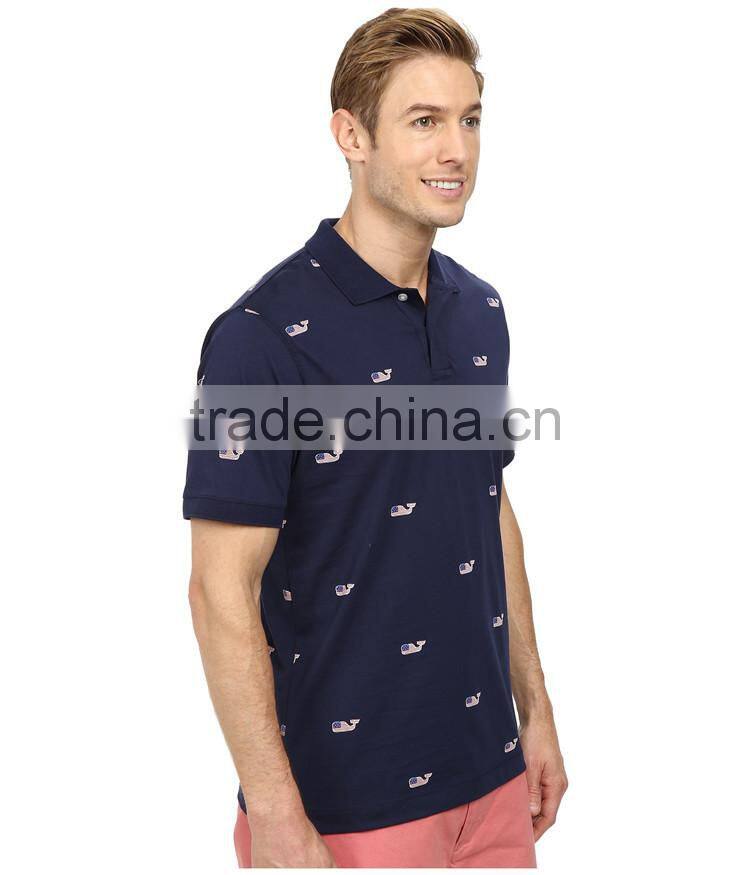 Fashion shorts embroidery designs mens golf patterned polo shirt embroidery