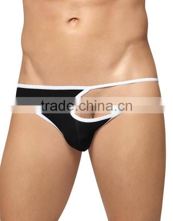 Customized Brand Black White Sexy Brief For Man Cotton Spandex In Panty Girdles 2016 Hot Sale