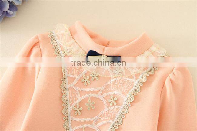 baby girls winter clothing girls lace flower design 2015 fashion girls clothing