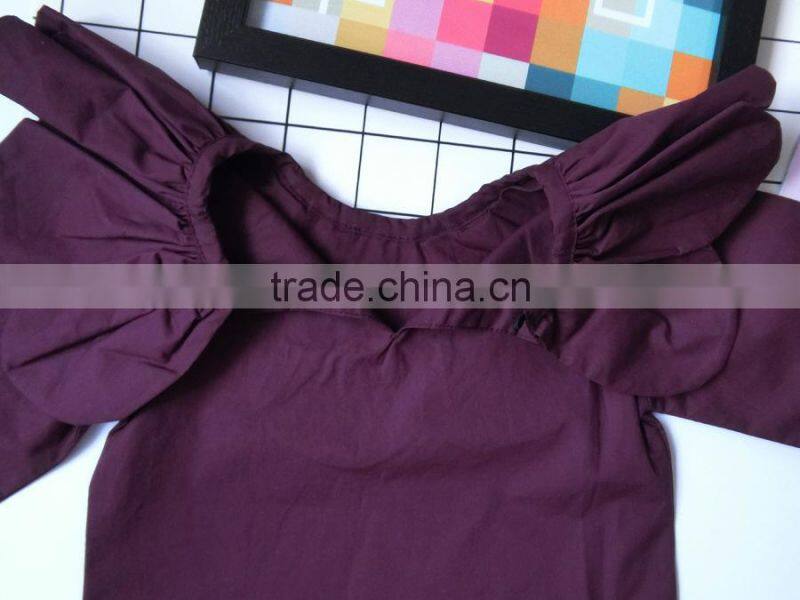 Flower Design Collar Long Sleeve Blouse Baby Girl Spring Autumn Clothes Wholesale