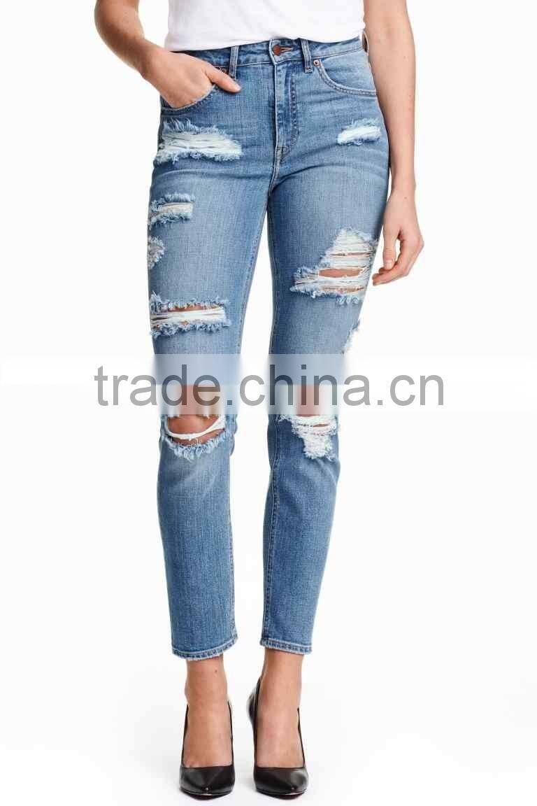 2016 new fashion women jeans,blue skinny jeans,ladies jeans manufacturers