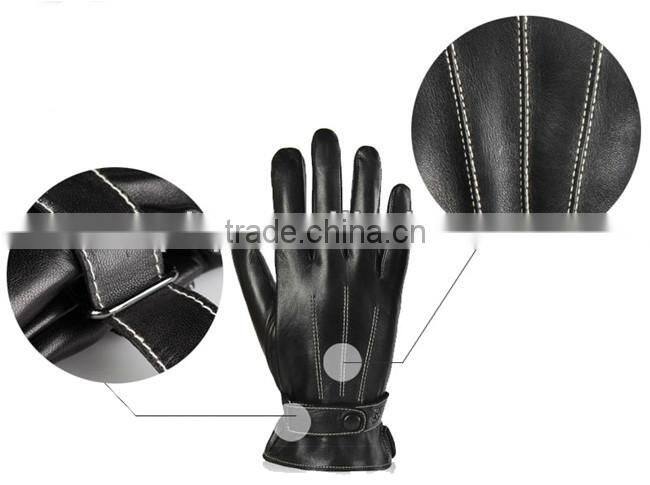 new fashion design men leather gloves wholesale