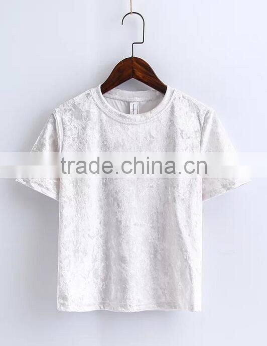 Runwaylover EY2389B Ladies Sexy 2017 Short Sleeve Crop Tops