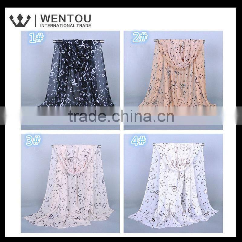Wholesale Fashionable Music Notes Printed Scarf