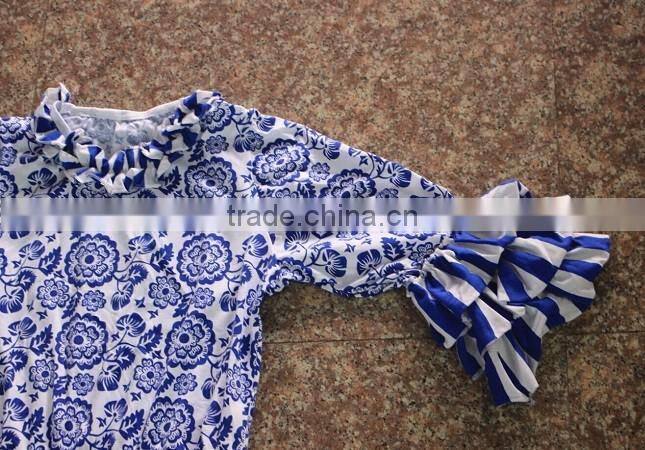 kids wear Party Dresses child Cotton Frocks Design teen girl Ruffle Matching Dresses baby girl Floral Print Clothing