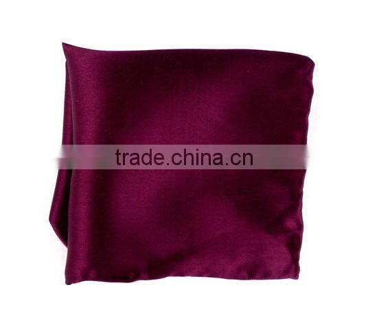men's silk satin wine handkerchief