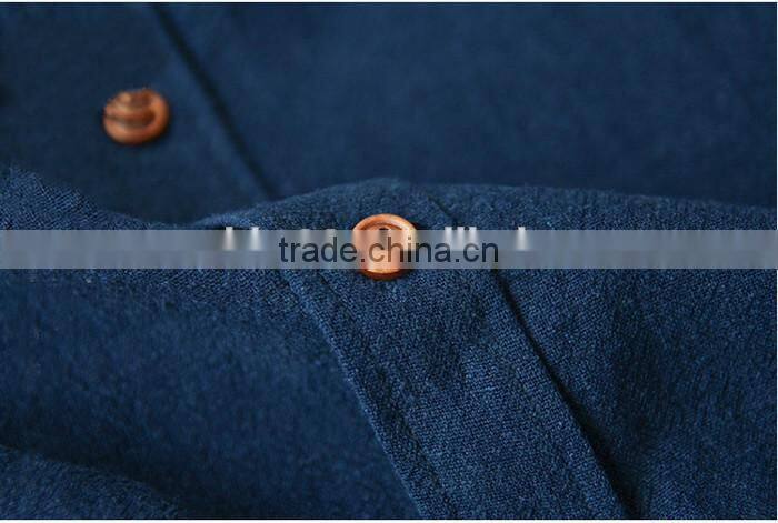 2016 Vintage Style solid color men classic fit linen top, linen shirt, casual shirt