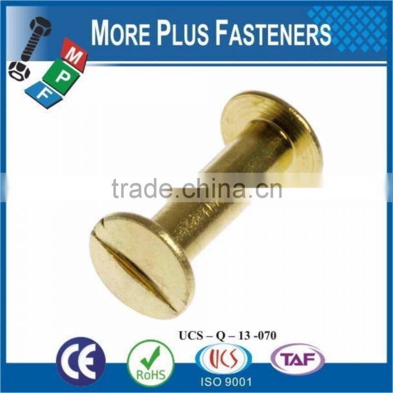Made in Taiwan Golden Color Binding Screw