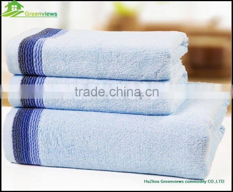 Eco-friendly Soft Bamboo Towel Set Factory Price Gift Bamboo Fiber Towel Set With Customized logo bamboo towel set