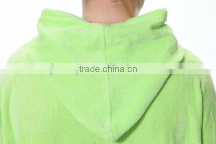 Wholesale unisex cotton terry green poncho